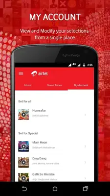 Airtel Hellotunes android App screenshot 0